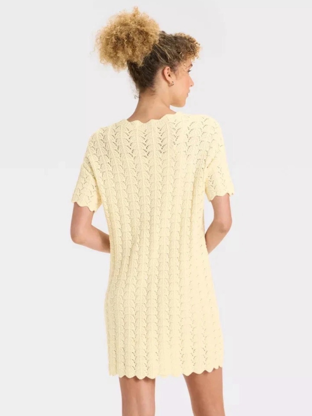 a new day Cream Crochet Midi Dress 1X new with tags target - Picture 2 of 4